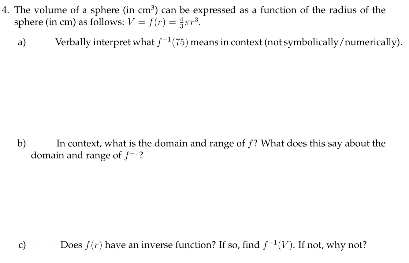 find the volume of a sphere of radius 3.1 cm