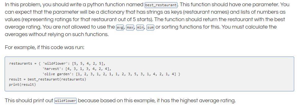 Solved In this problem, you should write a python function | Chegg.com