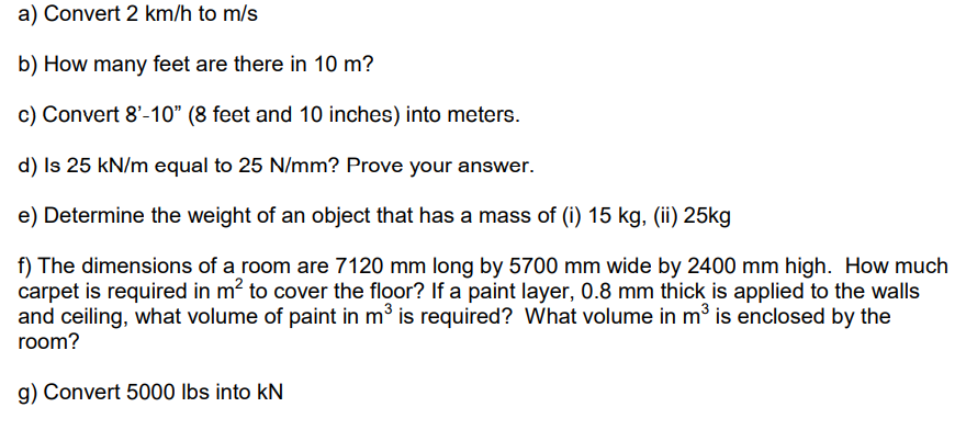 Solved A Convert 2 Km H To M S B How Many Feet Are Ther Chegg Com