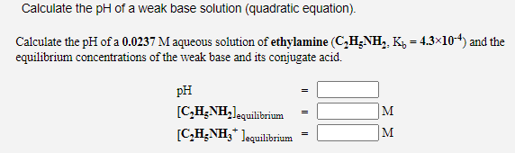 Solved Calculate The PH Of A Weak Base Solution ([B], > | Chegg.com