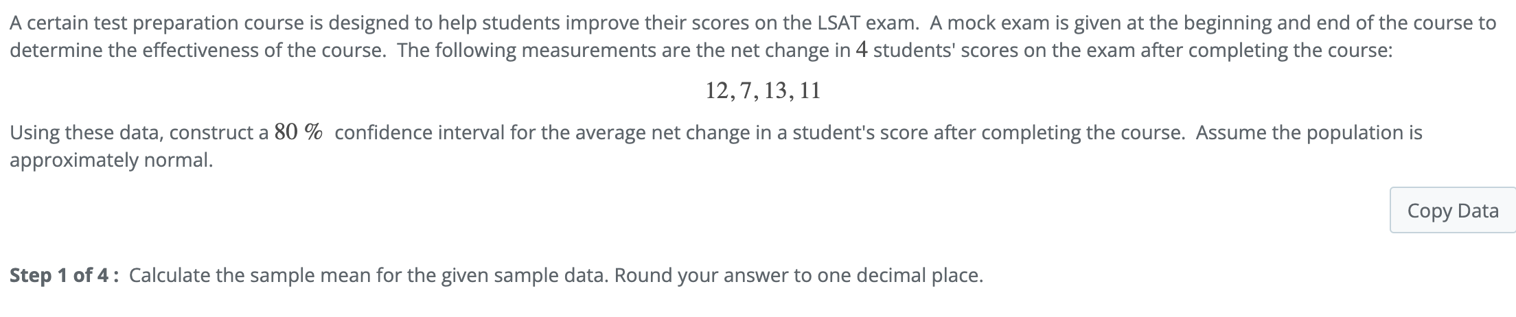 Solved A certain test preparation course is designed to help | Chegg.com