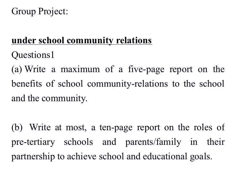 school community relationship essay