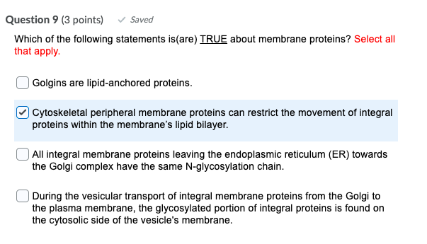Solved You Suspect That &quot;X&quot;, An Integral Membrane Protein, | Chegg.com
