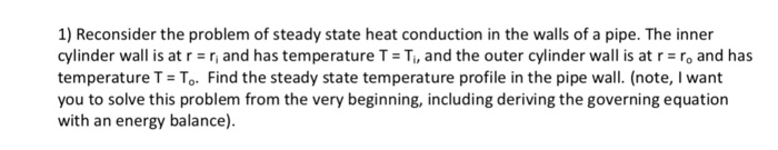 Solved 1) Reconsider the problem of steady state heat | Chegg.com