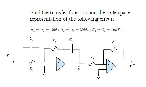 Solved Find the transfer function and the state space | Chegg.com