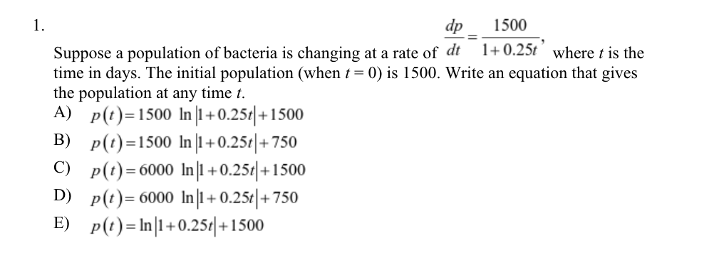 Solved Suppose a population of bacteria is changing at a | Chegg.com