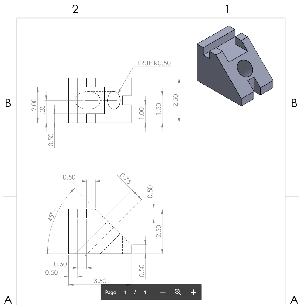 Solved Draw the corresponding partial auxiliary view and | Chegg.com