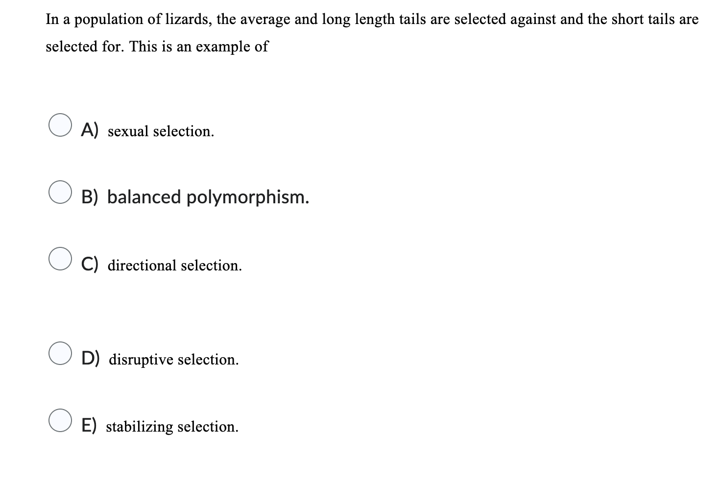 Solved In a population of lizards, the average and long | Chegg.com