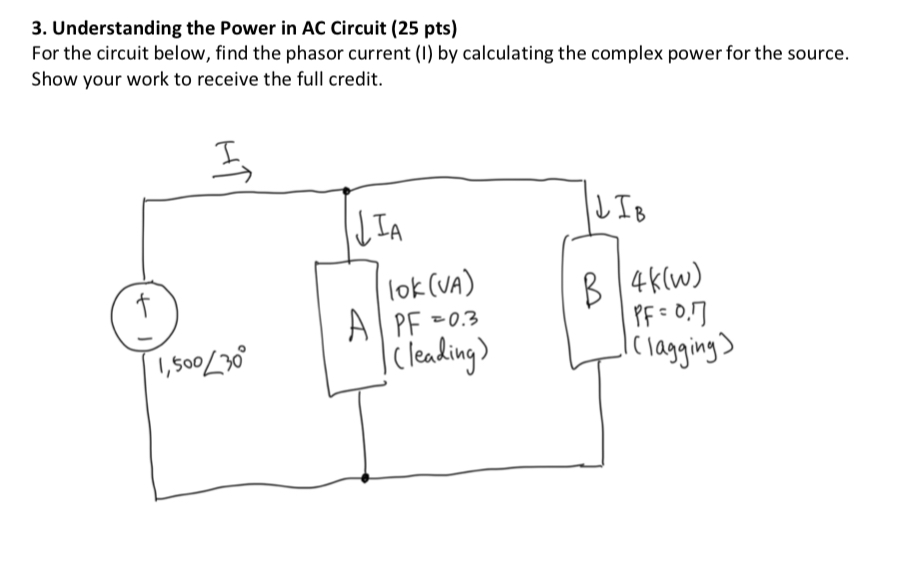 Solved 3. Understanding the Power in AC Circuit (25 pts) For | Chegg.com