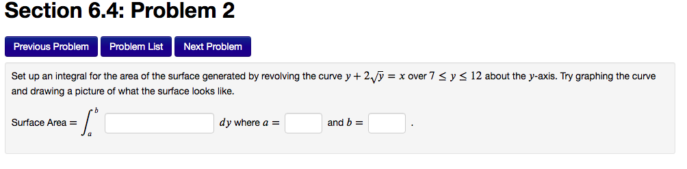 Solved Section 6.4: Problem 2 Previous Problem Problem List | Chegg.com