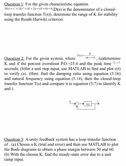 Solved Question 1: For the given characteristic equation | Chegg.com