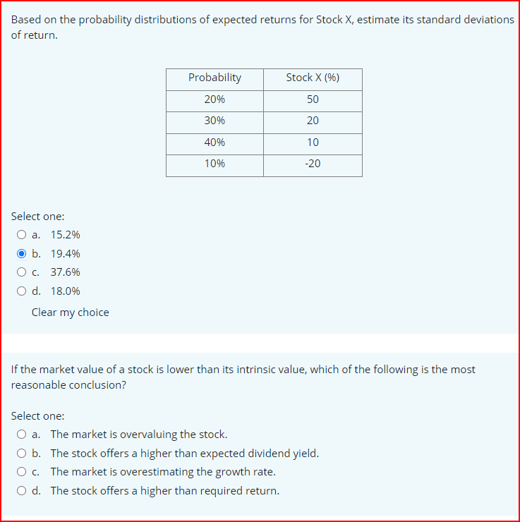 Solved Based On The Probability Distributions Of Expected | Chegg.com