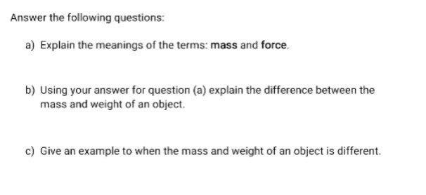 Solved Answer The Following Questions: A) Explain The | Chegg.com