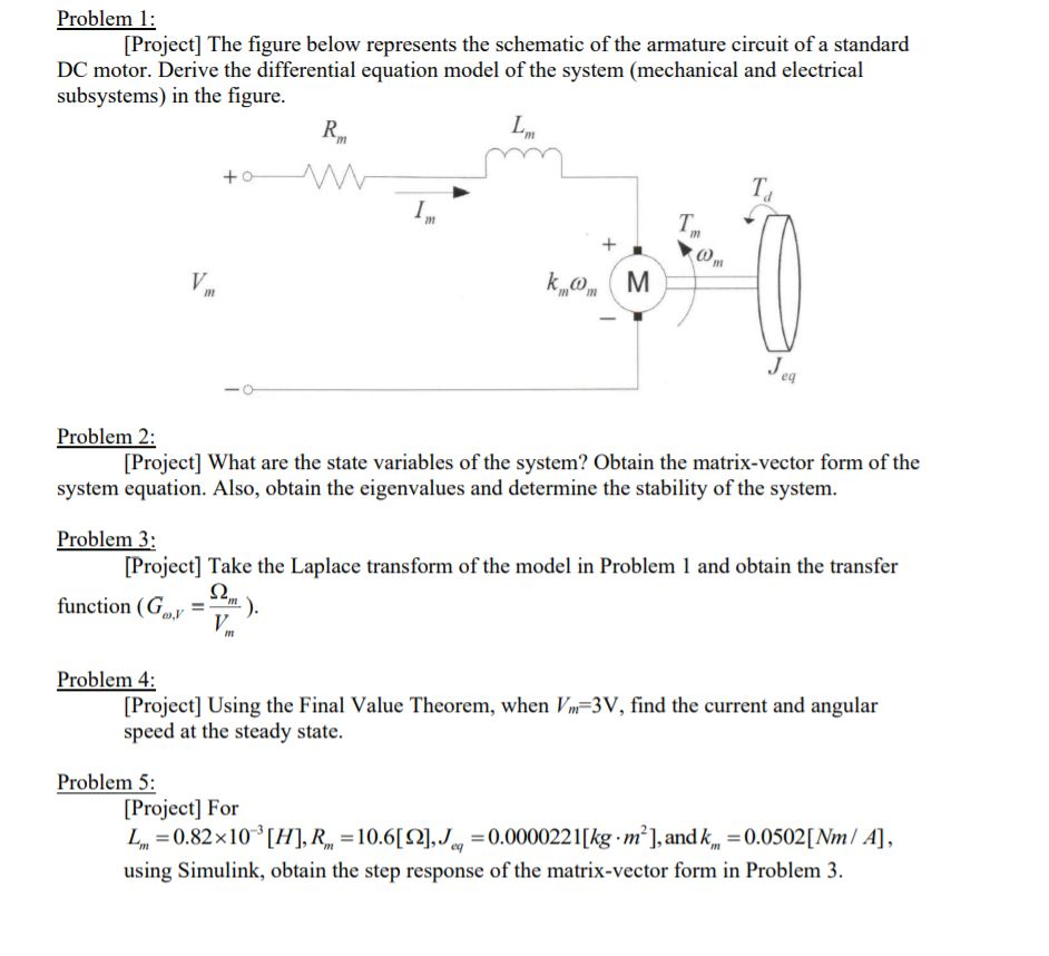 Solved Problem 1: [Project] The Figure Below Represents The | Chegg.com