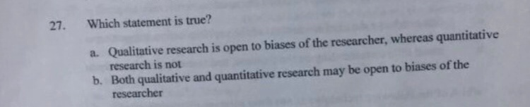 which statement is true about qualitative research