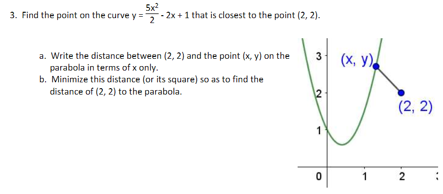 5x2 3 Find The Point On The Curve Y 3 2x 1 That Chegg Com