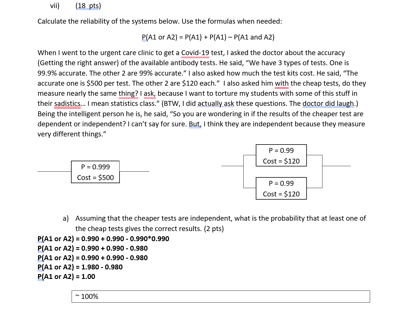 Solved Calculate The Reliability Of The Systems Below. Use | Chegg.com ...