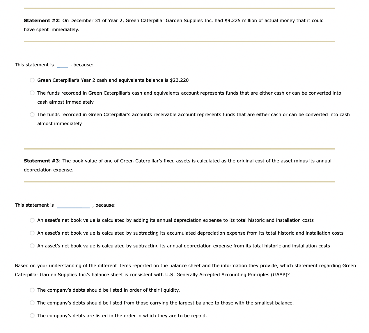 Solved 2. Balance sheet The balance sheet provides a