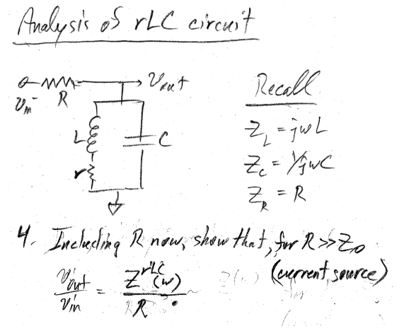 Solved Analysis of rLC circuit Vant Am R Recell Z-juh Ze = | Chegg.com