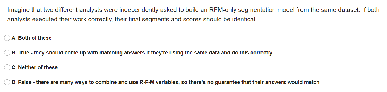 Solved Imagine That Two Different Analysts Were | Chegg.com