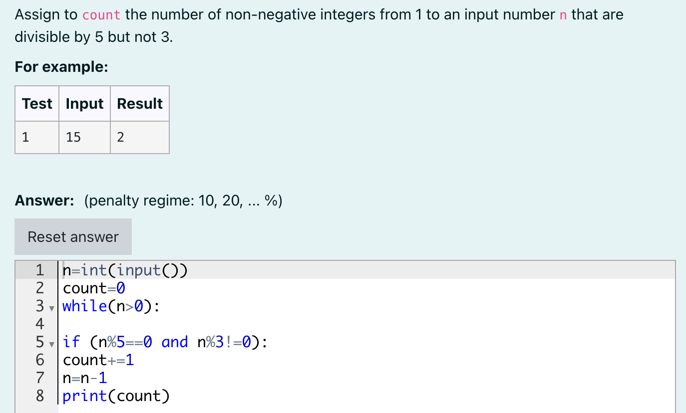 Solved Assign to count the number of non-negative integers | Chegg.com