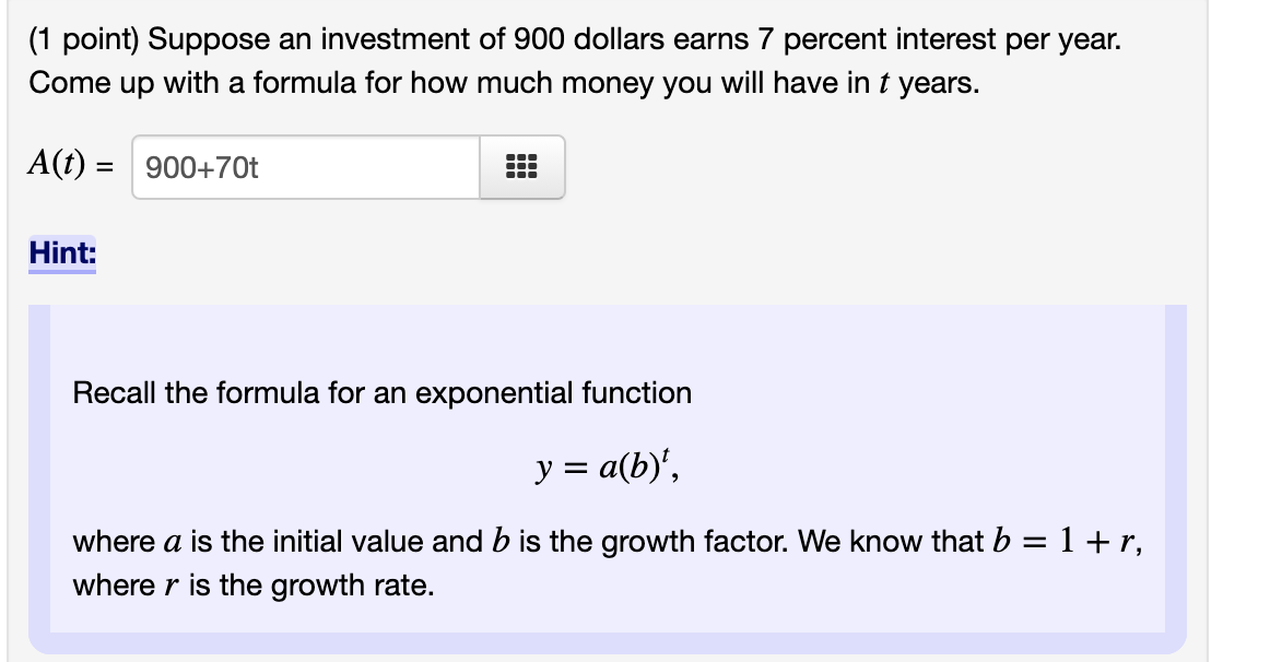 solved-1-point-suppose-an-investment-of-900-dollars-earns-chegg