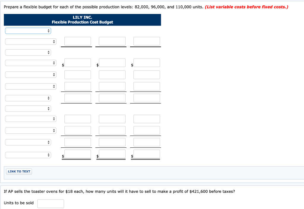 Solved Exercise 25-07 A-b Begin Using A Flexible Budgeting | Chegg.com