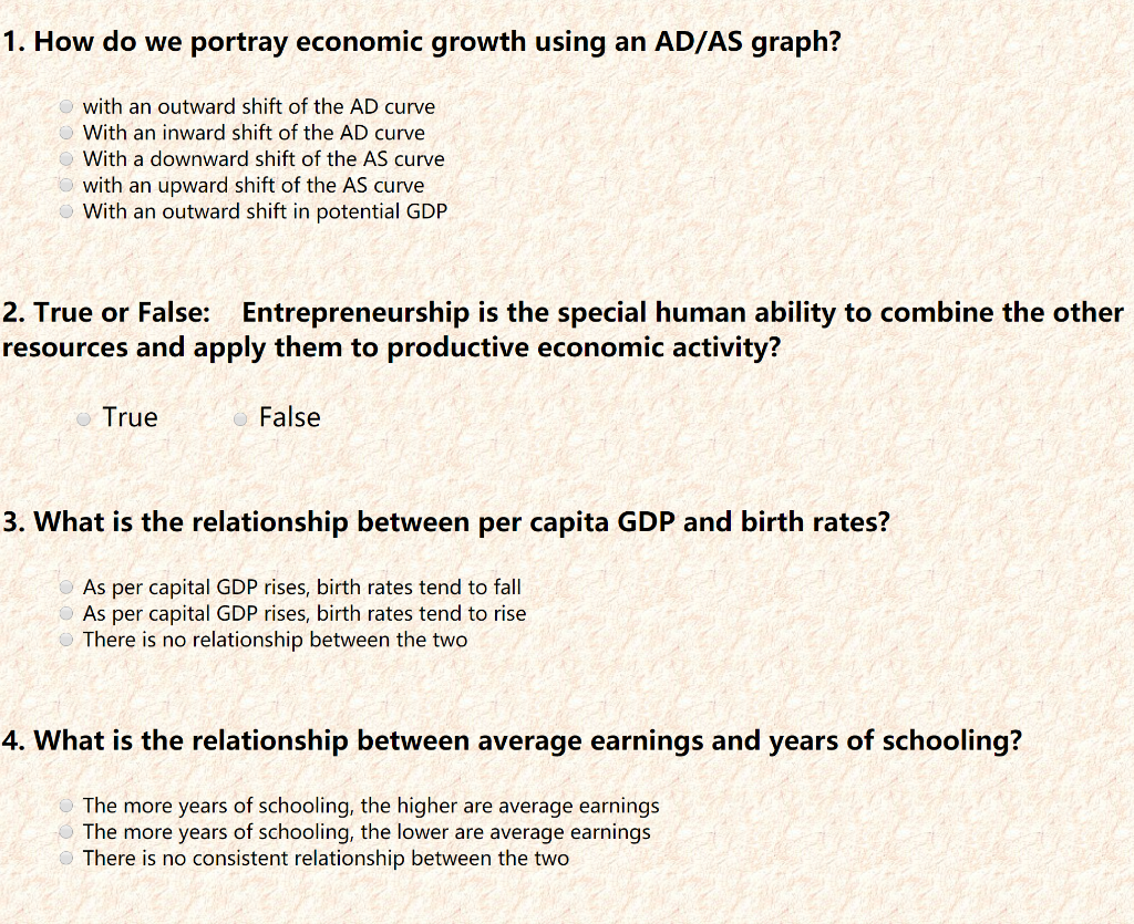 Solved 1 How Do We Portray Economic Growth Using An Ad As Chegg Solved 1 How Do We Portray Economic Growth Using An Ad As Chegg