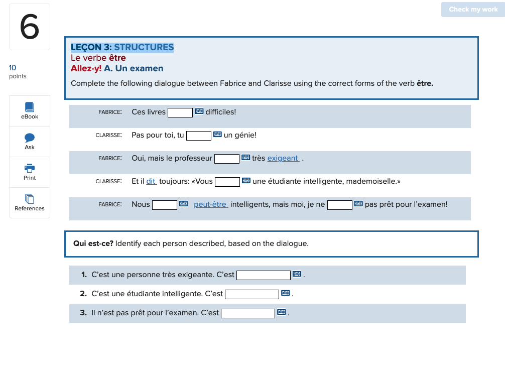 Solved Check my work 6 10 points LEÇON 3: STRUCTURES Le | Chegg.com