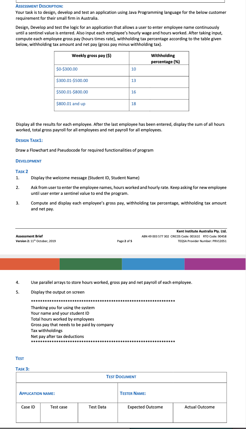 Solved Your task is to design, develop and test an | Chegg.com