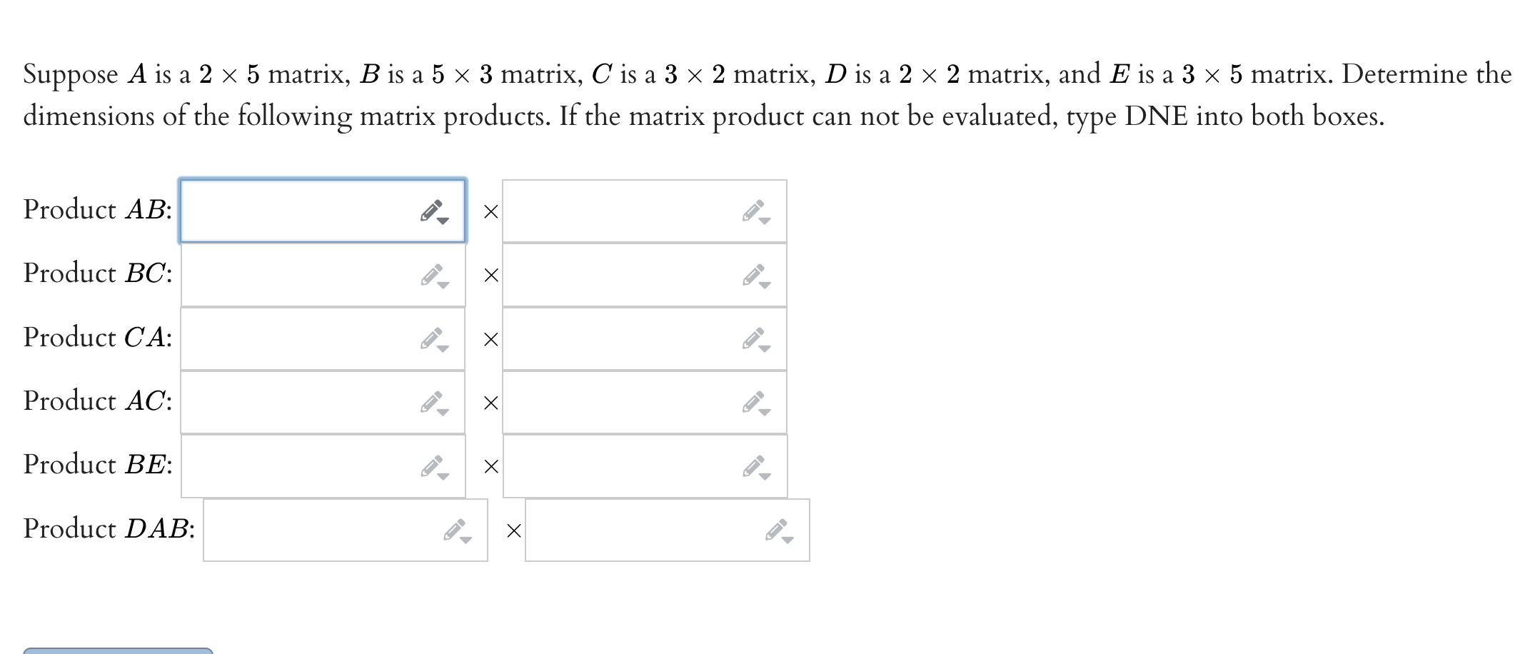 if a matrix 2 3 5