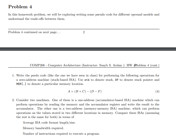 Solved Problem 4 In this homework problem, we will be | Chegg.com