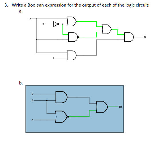 Solved 3. Write a Boolean expression for the output of each | Chegg.com