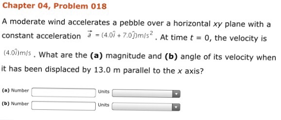 Solved Chapter 04, Problem 018 A moderate wind accelerates a | Chegg.com