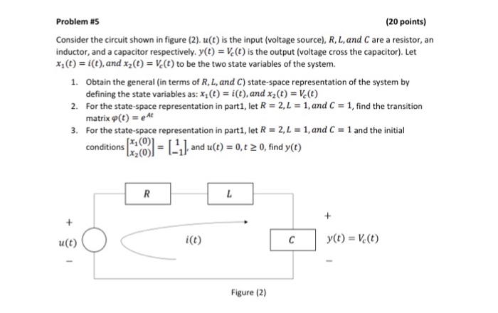 Solved Problem #5 20 points) Consider the circuit shown in | Chegg.com
