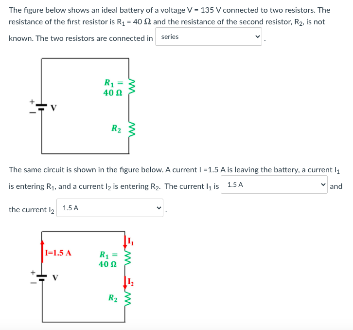 Solved The figure below shows an ideal battery of a voltage