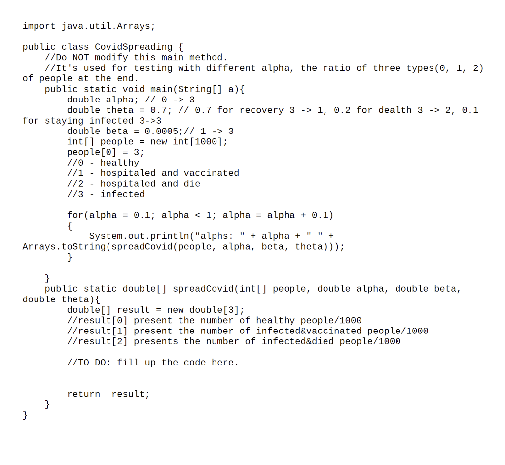 : 2. (7 pts) We could simulate the COVID-19 spreads | Chegg.com