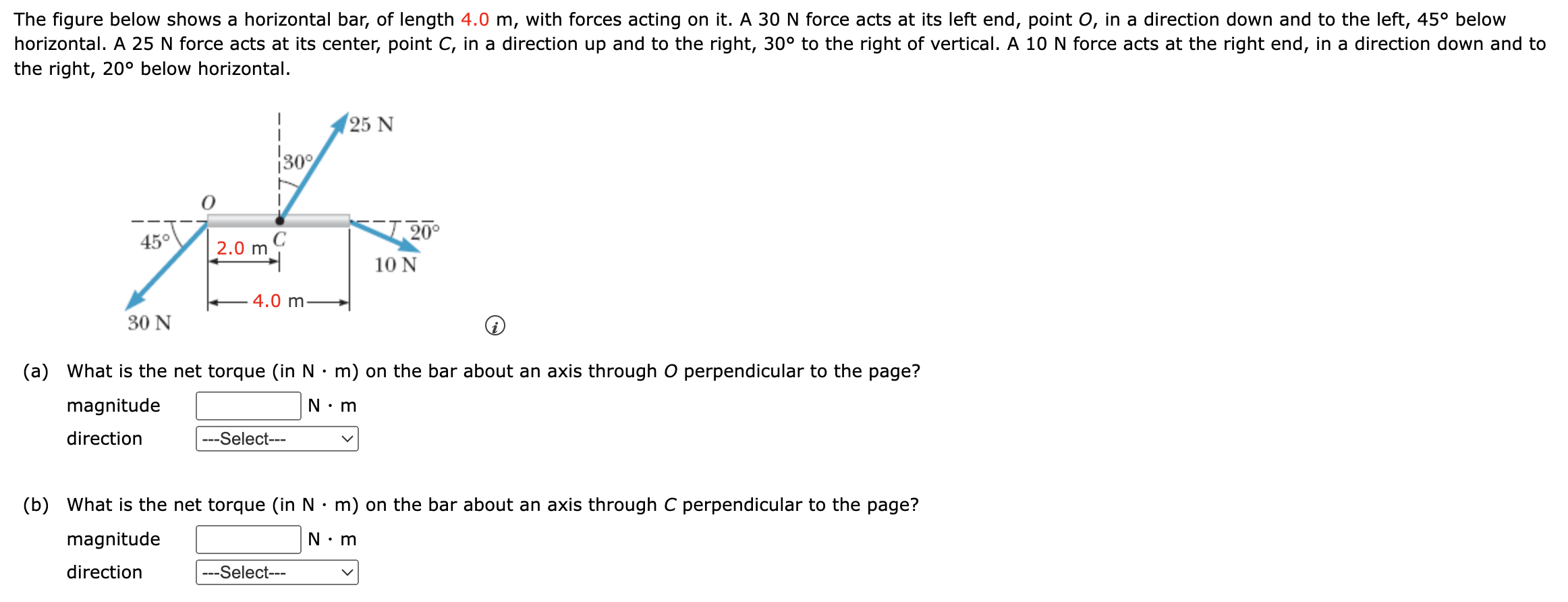 The figure below shows a horizontal bar, of length | Chegg.com