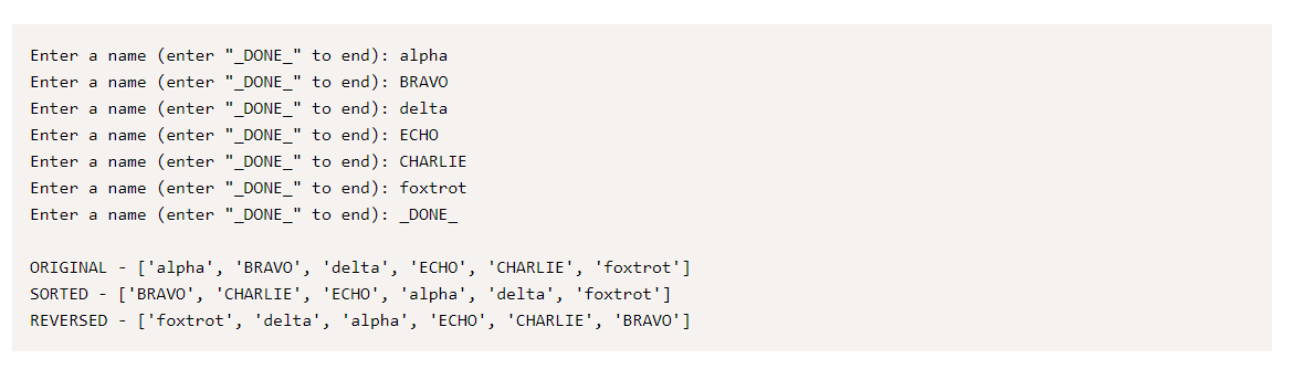 Solved python code needed. output must match the output | Chegg.com