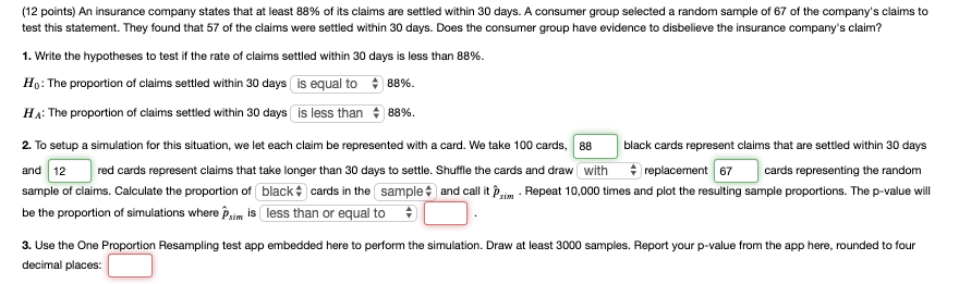 Solved (12 Points) An Insurance Company States That At Le Solved (12 Points) An Insurance Company States That At Le