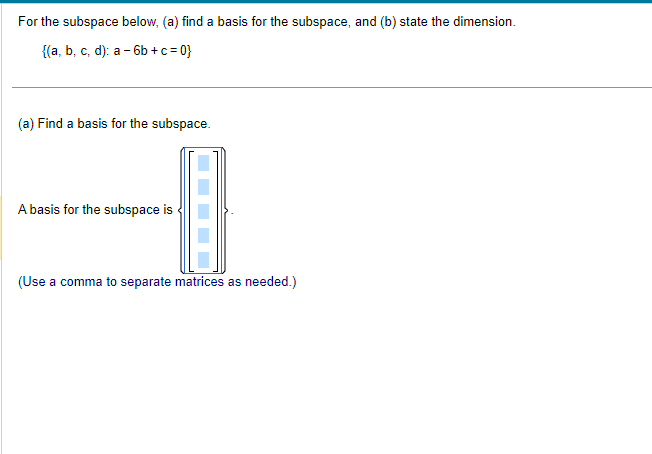 finding basis and dimension of a subspace