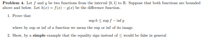 Solved Problem 4. Let f and g be two functions from the | Chegg.com