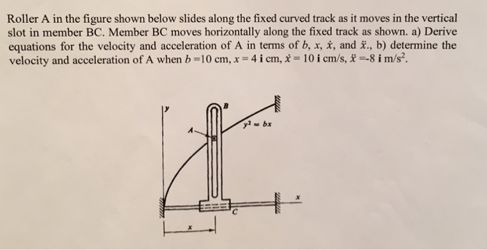 Solved Roller A in the figure shown below slides along the | Chegg.com