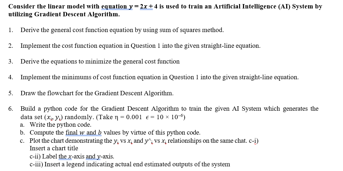 Solved Consider the linear model with equation \( | Chegg.com