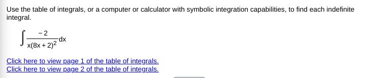 Solved Use the table of integrals, or a computer or | Chegg.com
