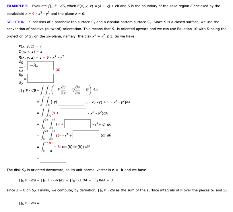 Solved Example 5 Evaluate Sss F Ds When F X Y Z Yi Chegg Com