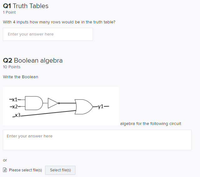 Solved Q1 Truth Tables 1 Point With 4 Inputs How Many Rows | Chegg.com