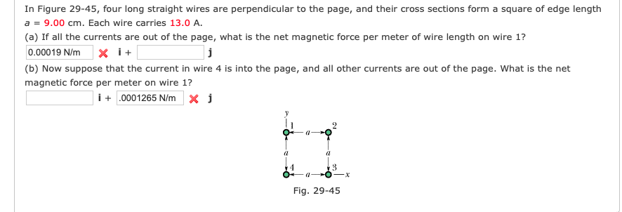 Solved In Figure 29-45, four long straight wires are | Chegg.com