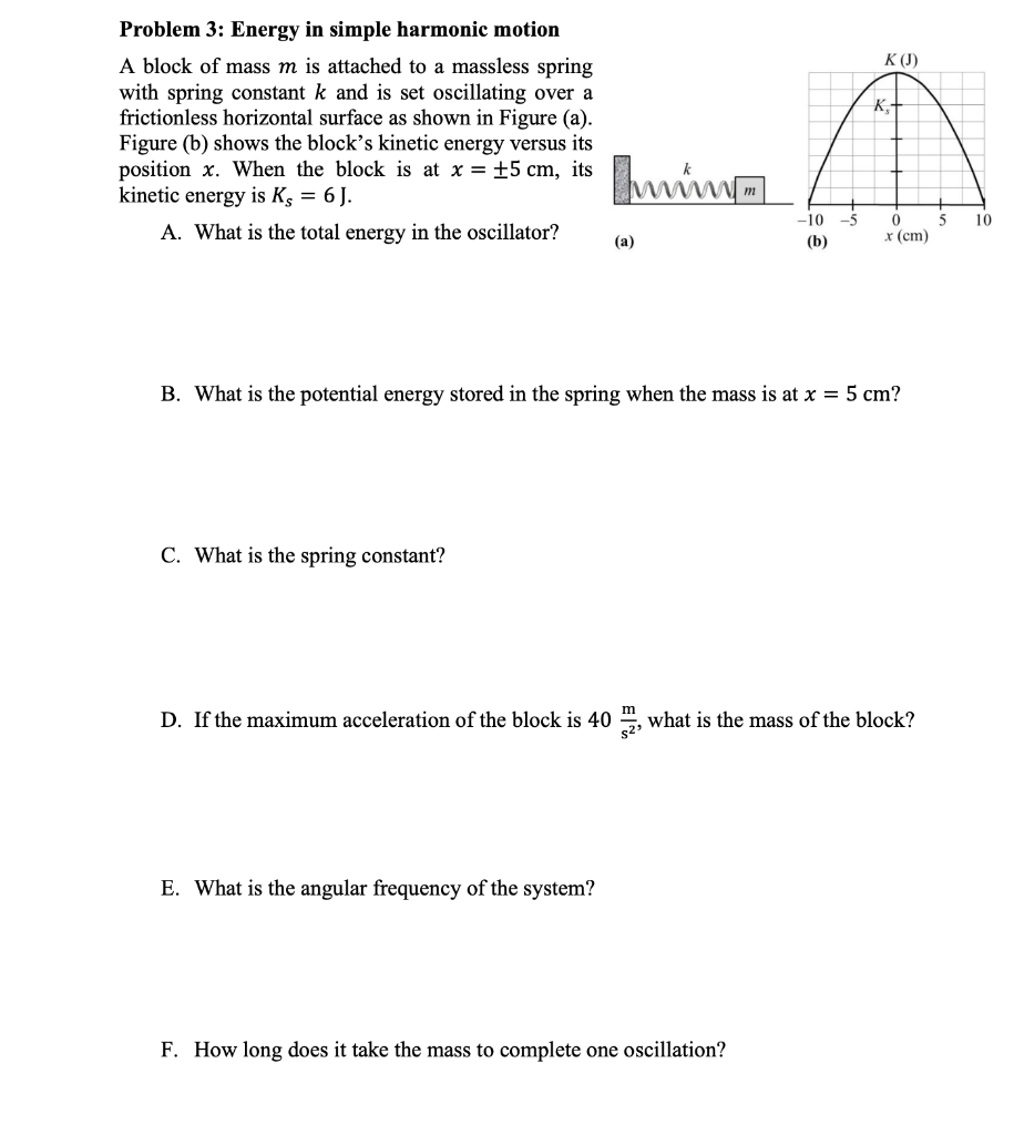 solved-problem-3-energy-in-simple-harmonic-motion-a-block-chegg