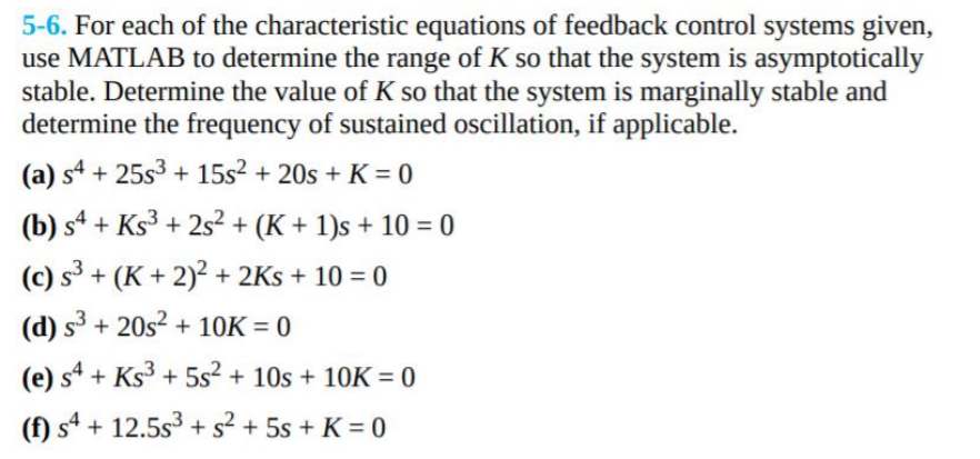 Solved 5-6. For each of the characteristic equations of | Chegg.com